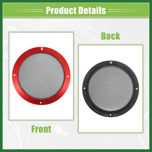 Motoforti Universal 6.5" Car Speaker Grills Cover Mesh Round 6.5 Inch Audio Speaker Subwoofer Guard Protector Case with Mounting Screws Iron Red - Pack of 4 Long-lasting in Saudi Arabia