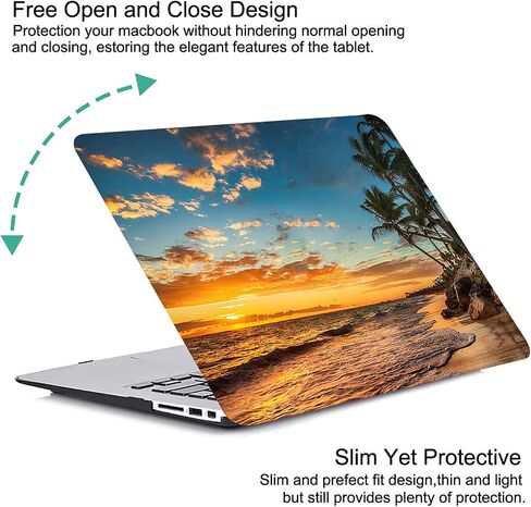 KEROM متوافق مع جراب Crocodile MacBook Pro 13 بوصة 2024-2016 M2 M1 A2338 A2289 A2251 A2159 A1989 A1706 A1708، جراب صلب من جلد البولي يوريثان بطباعة تمساح وغطاء لوحة مفاتيح، به فتحة شعار، أسود in Kuwait