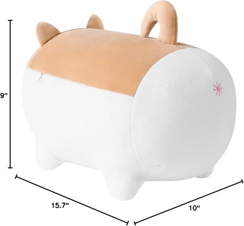 Ditucu 19.6 inch Shiba Inu Stuffed Animal Toy Cute Anime Corgi Akita Dog Plush Pillow Kawaii Plushie Best Gifts for Kids Black in Kuwait