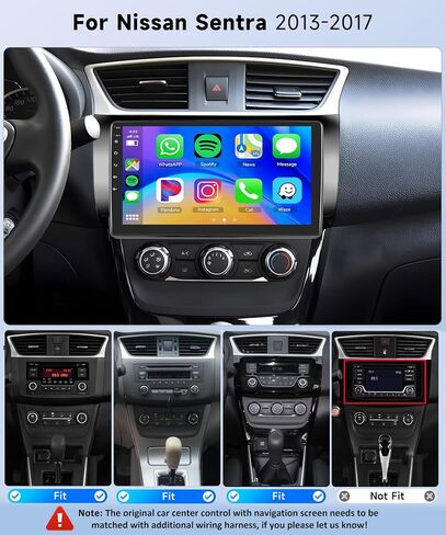 2+64G for Nissan Sentra 2013-2017 Car Radio with Wireless Carplay/Android Auto,Android Car Stereo 10.1 Inch Touch Screen GPS Navi WiFi Bluetooth FM/RDS Mirror Link SWC Backup Camera for Sentra Radio in Saudi Arabia