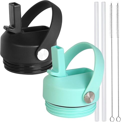 SYACOT Straw lid for Yeti Rambler Water Bottle 18 26 36 64 oz, Replacement Cap Straw Cap for RTIC 18oz 26oz 36oz, Lid with Straw and Brush and Flexible Handle ﻿ in Saudi Arabia