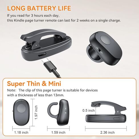 أداة تحويل الصفحات بحلقة الإصبع لجهاز Kindle Paperwhite، جهاز التحكم عن بعد لقارئات Kindle Paperwhite Kobo لأجهزة iPad اللوحية وقراءة الروايات وملحقات قراءة الكتب الإلكترونية لـ Kindle، وردي in Kuwait