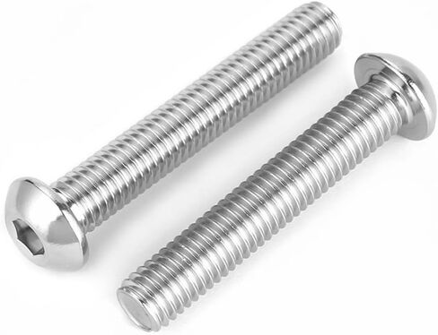 M4-0.7x25mm برغي غطاء مقبس رأس الزر، مسامير M4 25 مم متري، مسامير محرك سداسية ألين، ستانلس ستيل، خيط كامل، لمسة نهائية لامعة، خيط خشن، 50 قطعة in Saudi Arabia