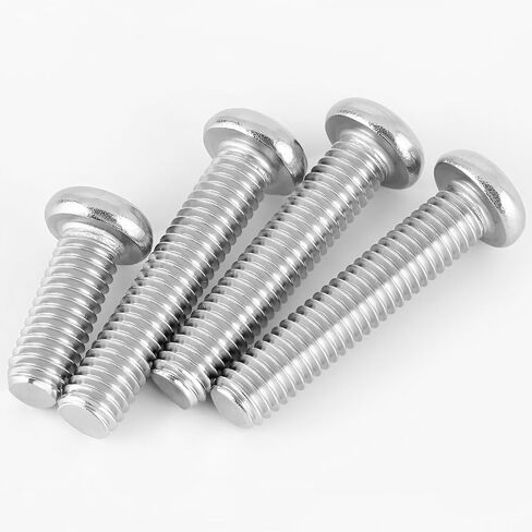 M4-0.7x10mm Button Head Socket Cap Screw,M4 8mm Screws Metric,Allen Hex Drive Bolts,Stainless Steel,Full Thread,Bright Finish,Coarse Thread, 100Pcs in Kuwait