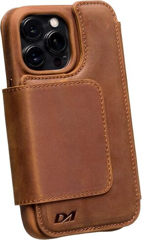 Classic V5 Leather Wallet Case with Detachable Magnetic Phone Case Compatible with iPhone 15 Pro Max | Compatible with MagSafe and All Wireless Charging Accessories (Brown, 15 Pro Max) in Saudi Arabia