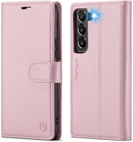 for Samsung Galaxy S22 Wallet Case with RFID Blocking Credit Card Holder, PU Leather Folio Flip Kickstand Protective Shockproof Cover for Women Men (Purple) in Kuwait