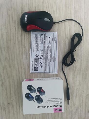 Wired Mouse,Mini Optical Computer Mouse with Ergonomic Design for Laptop, Chromebook, PC, Desktop, Mac, Notebook-Red by SOONGO in Saudi Arabia