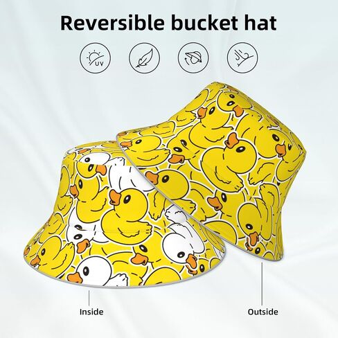 Bucket Hat Beach Summer Sun Hat Reversible Fisherman Hats Double Sided Wearing for Women Men Boys Girls in Kuwait