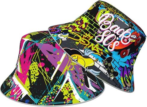 Bucket Hat Beach Summer Sun Hat Reversible Fisherman Hats Double Sided Wearing for Women Men Boys Girls in Kuwait
