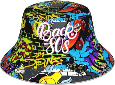 Bucket Hat Beach Summer Sun Hat Reversible Fisherman Hats Double Sided Wearing for Women Men Boys Girls in Kuwait