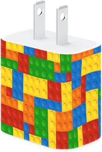 ملصقات لاصقة لشاحن الحائط من Legdesign متوافقة مع قابس iPhone iPad (18W / 20W USB-C) - غطاء شخصي - نحيف للغاية in Kuwait