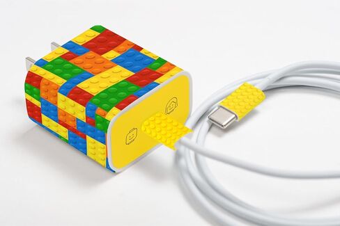 ملصقات لاصقة لشاحن الحائط من Legdesign متوافقة مع قابس iPhone iPad (18W / 20W USB-C) - غطاء شخصي - نحيف للغاية in Kuwait