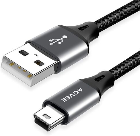 AGVEE 2 Pack 6ft Replacement for Garmin Nuvi GPS Charger Data Cable Gpsmap Charging Cord, TI-84 Plus/CE/C Silver, Blue Yeti USB Microphone/Pro Mic, for Canon IFC-400PCU/300PCU/200U, Black in Kuwait