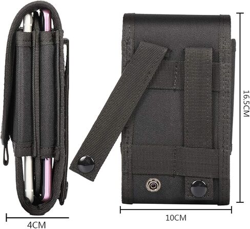 حافظة هاتف ذات سعة مزدوجة من IronSeals، حقيبة حزام مولي تكتيكية مع رقعتي علم لهاتف iPhone 15ProMax/15Pro/14 Plus/14 Pro Max/13 Pro Max/12ProMax، Samsung S23Ultra، حجم كبير وصلابة إضافية in Kuwait