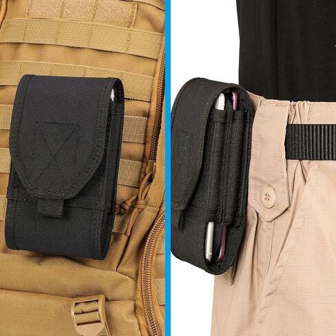 حافظة هاتف ذات سعة مزدوجة من IronSeals، حقيبة حزام مولي تكتيكية مع رقعتي علم لهاتف iPhone 15ProMax/15Pro/14 Plus/14 Pro Max/13 Pro Max/12ProMax، Samsung S23Ultra، حجم كبير وصلابة إضافية in Kuwait