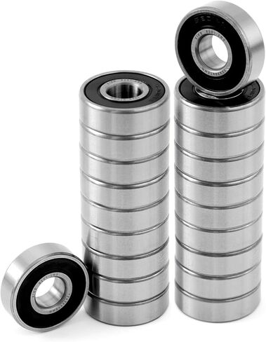 XiKe 4 Pcs 6201-2RS Double Rubber Seal Bearings 12x32x10mm, Deep Groove Ball Bearings. in Kuwait