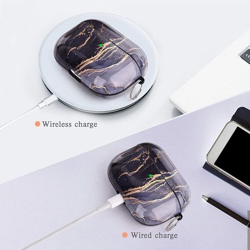 OLEBAND Case Fit for Airpod 3rd Generation Case(2021) with Pattern,Hard Cover,Anti-Slip Case,Compatible for Apple Air pod Case Pro 3rd Gen,for Women and Girls,Watercolor Marble in Kuwait