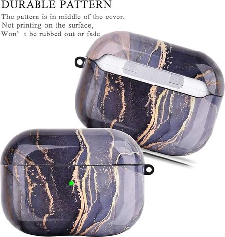 OLEBAND Case Fit for Airpod 3rd Generation Case(2021) with Pattern,Hard Cover,Anti-Slip Case,Compatible for Apple Air pod Case Pro 3rd Gen,for Women and Girls,Watercolor Marble in Kuwait