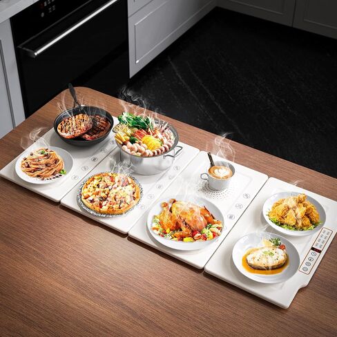 Electric Hot Plate Food Warming Mat, Metal Foldable and Portable Heating Warmers Tray for Kitchen,Parties, Buffet, Restaurant, Family dinner,Countertop in Kuwait
