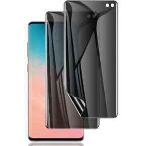 LYWHL [2 Pack] for Samsung Galaxy S10 Plus Privacy Screen Protector, Anti-Spy Private Flexible TPU Film for Samsung Galaxy S10+ [Support Fingerprint ID] Easy Install Accessories Phone Case Friendly