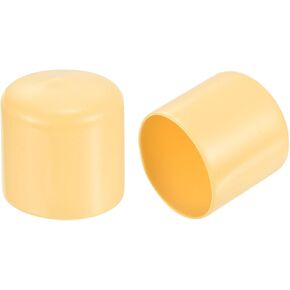 uxcell 20pcs Round Rubber End Caps 1"(25mm) White Vinyl Cover Screw Thread Protectors