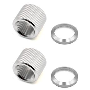 1/2x28 Thread Protector Aluminum & Crush Washers Steel 4 Pack with Chosen Color and Texture