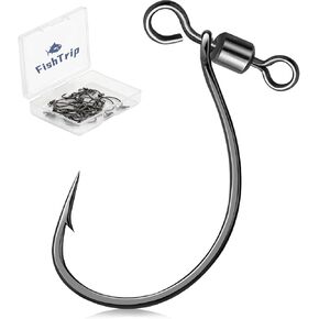 Drop Shot Hooks Fishing Rig, 25pcs Dropshot Hook for Bass Fishing 1/0