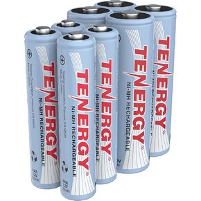 Tenergy High Drain AA and AAA Battery, 1.2V Rechargeable NiMH Batteries Combo, 8-Pack 2500mAh AA Cells and 8-Pack 1000mAH AAA Cell Batteries