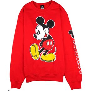 Disney Mickey Mouse & Minnie Mouse Pullover Sweatshirt (US, Alpha, X-Large, Regular, Regular, Mickey Black)