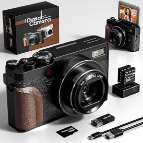 Digital Camera, Cameras for Photography,56MP&4K Video Camera,