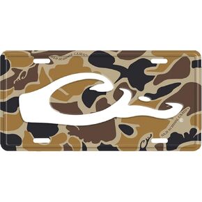 Drake DW80122-BK Drake Head License Plate Black OSFM