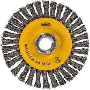 DEWALT DW49202 6-1/2-Inch by 5/8-Inch-11 HP .020 Carbon Stringer Wire Wheel