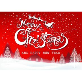 LYWYGG 7x5ft Merry Christmas Backdrops for Photography Snowflake Microfiber Photo Background Red Photo Happy New Year Booth Backdrop CP-86 in Kuwait