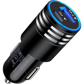 USB C Car Charger Fast Charging for iPhone 16 15 Pro Max 15 Pro 15 Plus iPhone 14 13 12 11 Pro Max SE XS XR, 30W 2-Port Fast Type C Car Charger Adapter for Samsung Galaxy S24 S23 S22 A15 A14, Pixel 9