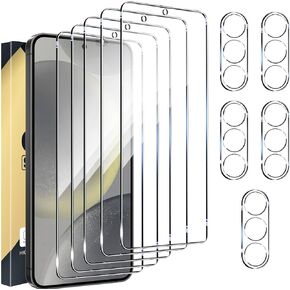 Galaxy S24 Plus Screen Protector [5+5 Pack] Camera Lens Protector, Fingerprint Unlock Support, HD Tempered Glass, Touch Sensitive, Anti Scratch, for Samsung S24 Plus 5G Glass Screen Protector