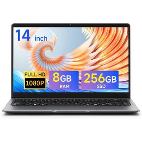 Bmax 14 inch Laptop, 8GB RAM 256GB SSD Laptop, Intel Pentium Silver N5000 Processor, 14 inch FHD IPS Display, Mini HDMI, WiFi 5, BT 5.0, Long Lasting Battery Gaming Laptop, Slim Laptop Computer S14Pro