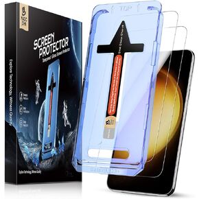 MAGIC JOHN 2 Pack for Samsung Galaxy S23 Plus/ S23+ (6.6 Inch) Screen Protector Tempered Glass, Bubble Free with Auto Dust-Elimination Installation, Anti Scratch, Case Friendly