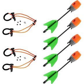 Zing Z-Curve Bow Bungee Replacement and Arrow Refill Pack - Includes 2 Orange Z-Curve Bungee Sets and 4 Orange Zonic Whistling Arrows