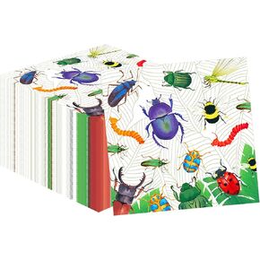 40Pcs Bug Party Napkins Bugs Theme Party Paper Napkins Disposable Party Napkins Set Ladybug Dragonfly Paper Luncheon Napkins Bug Theme Party Supplies