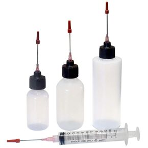 Plastic Squeeze Bottles 1oz, 2oz, 4oz, and 10ML All 1.5" Stainless Applicators Gun Rifle Shotgun Pistol Cleaning and Smithing Kit