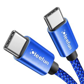 CLEEFUN USB C to USB C Cable 3ft, 1-Pack Type C to C Charger Cable 60W Fast Charging for iPhone 16 Pro Max/Plus/Pro, for iPhone 15 Pro Max Plus, for iPad/MacBook USB-C, Galaxy S24 S23