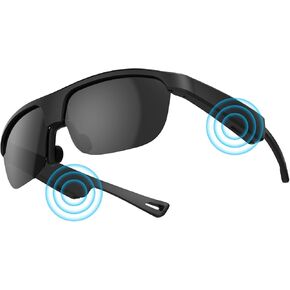 Polarized Bluetooth Smart Sunglasses with Built-in Mic, Open-Ear Audio, IP65 Waterproof & 5-Hour Battery