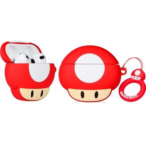 Besoar for AirPods 3rd Gen Case Cartoon Cute Kawaii Silicone Cases for Apple AirPod Air Pods 3 Design Cover Cool Unique Fashion Fun Funny Soft Coves for Girls Girly Boys(Mushroom Heads)