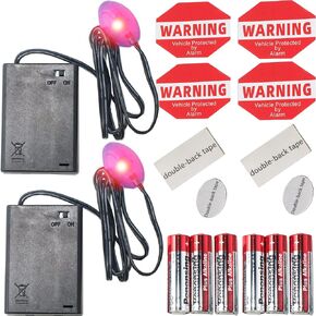 Fake Car Alarm, Dummy Car Alarm,(Batteries Included) Red LED Light Simulate Imitation Security System, Warning Anti-Theft Flash Blinking Lamp,1Pack in Saudi Arabia