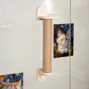 PETKARAY Cat Window Perch, Adjustable Cat Hammock for Windowsill, Indoor Window Shelves and Seat, Window Perch for Large Cats, Grey