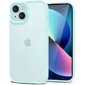 for iPhone 15 Case Clear, Transparent Hybrid 15 Phone Case [Hard Plastic & Soft Silicone Bumper] Acrylic Non Yellowing Thin Slim Protective Cover for Women, Light Pink