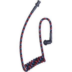 Braided Acoustic Coil Tube Knitted Nylone Moisture Resistant Radio Earpiece Replacement with Mixed Color (Red,Blue,Black)