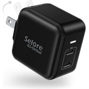 USB C Charger Block, 40W Fast Type C Charging Block Dual Port USB-C Power Adapter Wall Plug Foldable GaN Charger Cube USB C Brick for 16/15 Plus/Pro/Pro Max, 14/13/12/11 Series, Samsung, Pixel, iPad