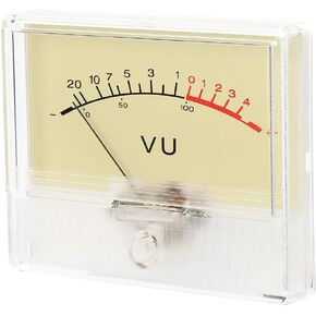 T‑90 VU Meter Header High Accuracy DB Test Meter Amplifier Level Meter With White Light Bulb Audio ABS Material for Recording Studio Car Audio Transform