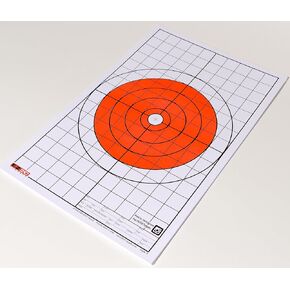 25 Multi Purpose EZ2C Targets Style 5 Bullseye Pistol and Rifle with 1" Grids for Sight in (25 Pack)